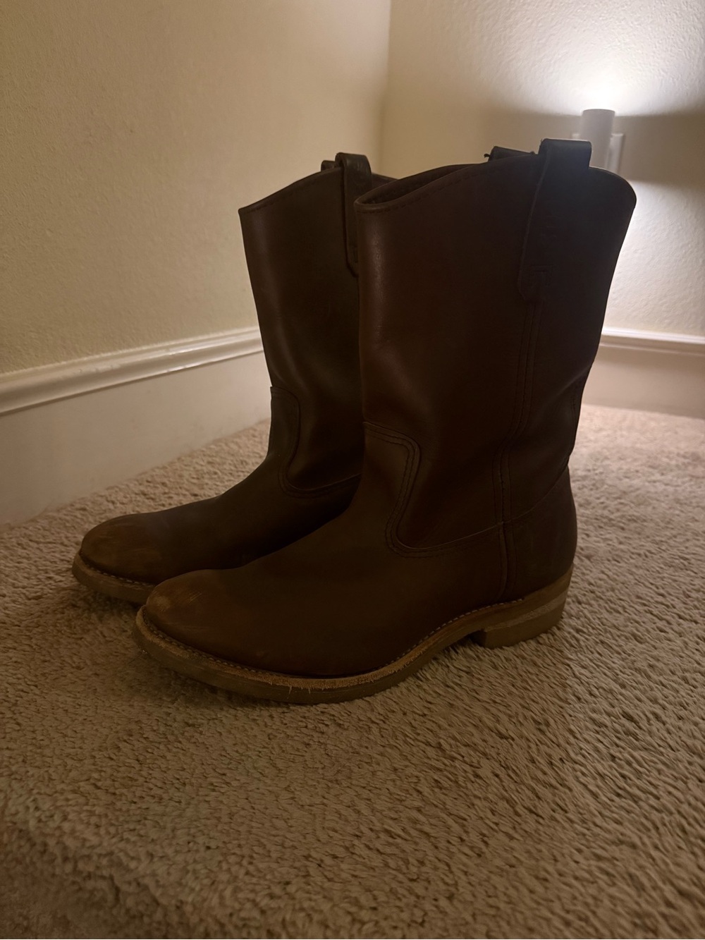 Men's Red Wing Brown Leather Western Work Boots